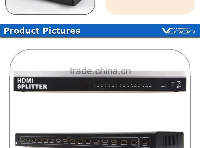 Premium promotional 1080p hdmi splitter to hdmi and component