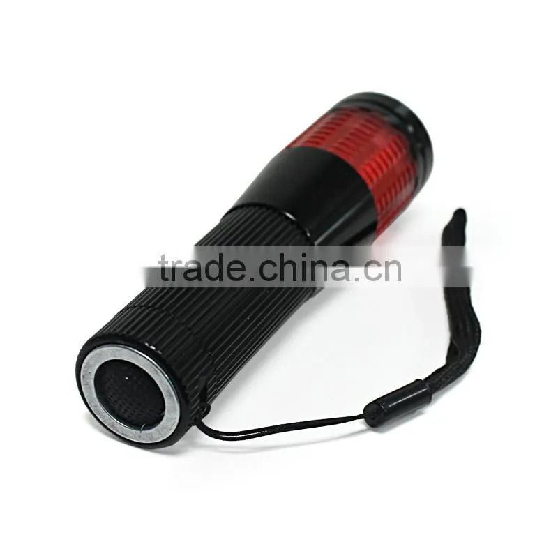 Mulrifunction Red Light Warning 1W LED Ttorch Flashlight
