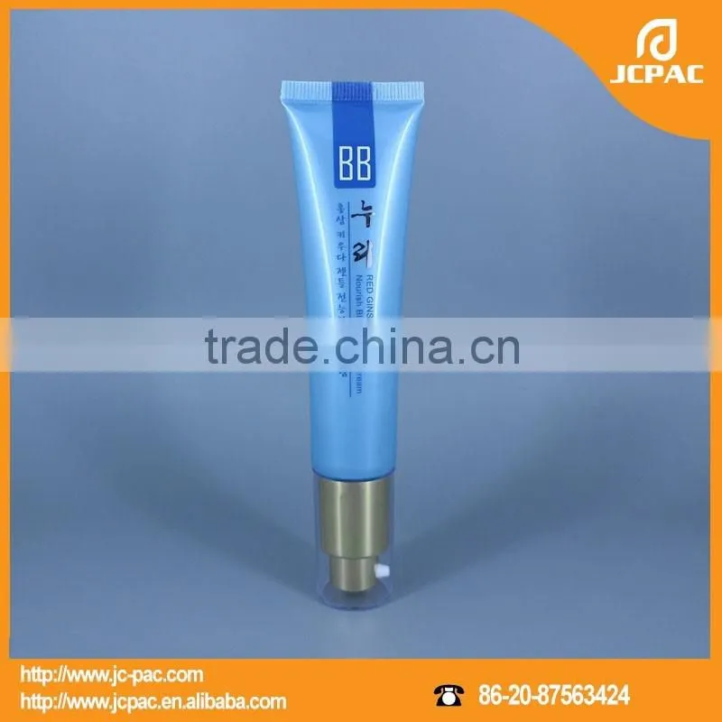 BB Cream Golden Cap Cosmetic Empty Airless Pump Packaging, Cosmetic Airless Pump Container
