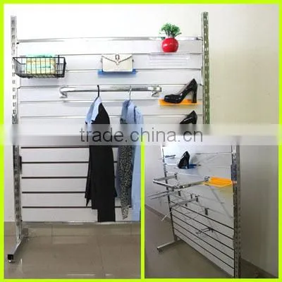 Detachable exhibition display rack used 4' x 4' slatwall panel