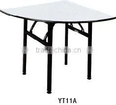 white restaurant table pvc round folding table YT15