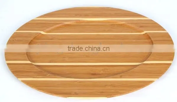 Cheap Bamboo dinner plate round plate wooden plates