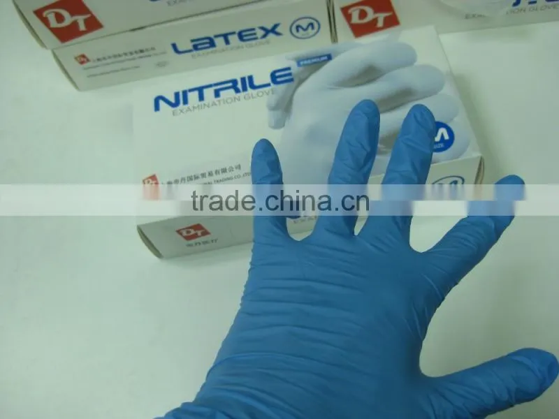 powder free/powder nitrile disposable gloves/medical disposable/examination/working glove
