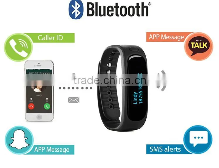 smartband Waterproof Watch OLED Fitness Sleep Tracker For iPhone Android 5 Colors Smart Bracelet Wristband