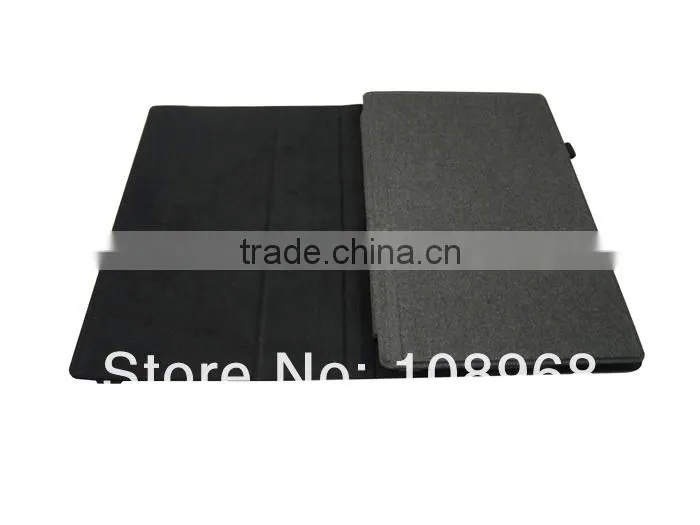 Stand Leather Case For Surface RT,Surface RT standing leather case,Black Color
