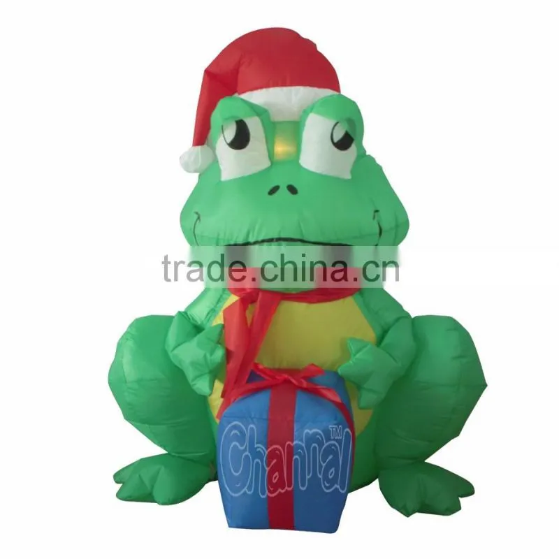 Christmas Decor Green Inflatable Frog Patio Lawn & Garden Decoration
