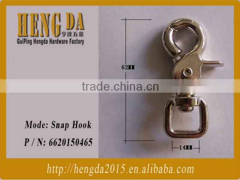 Silver fashion lady handbag snap bag hook