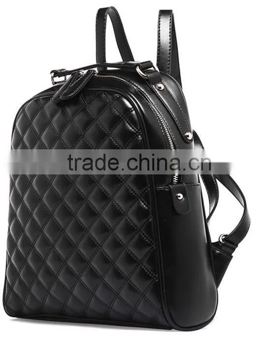 China cheap leather school backpack