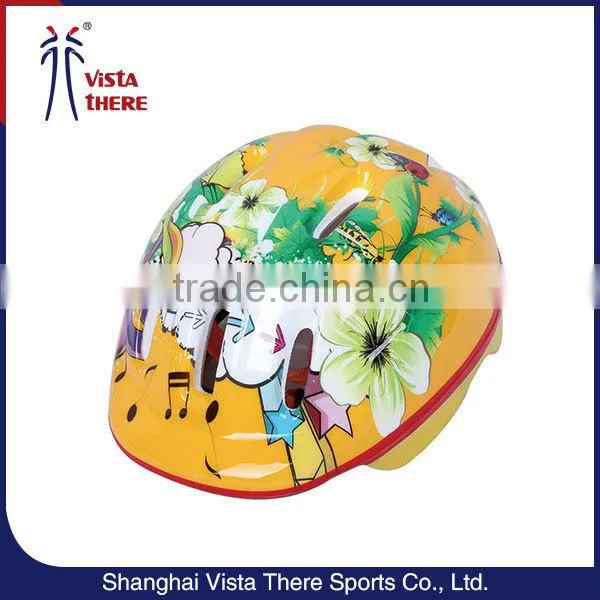 Colourful logo Print Lovely Fashion Foam Kids Bicycle Helmet