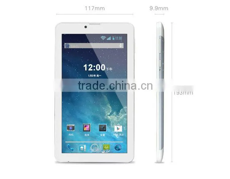7 inch wifi tablet pc Andoird Tablets with 3g phone call dual sim slots dual cameras