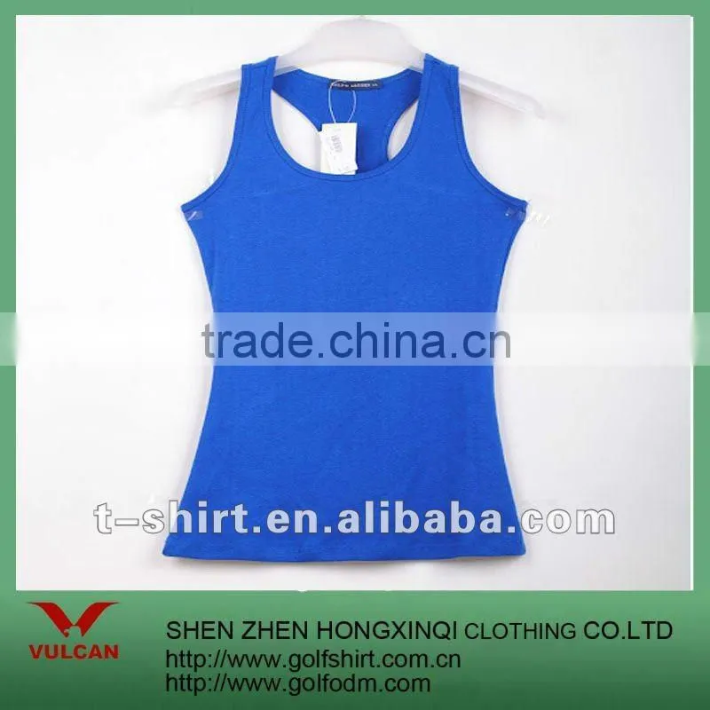 Blank cotton ladies tank tops with different color custom