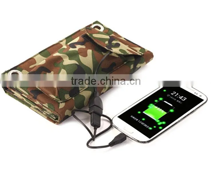 5V 8W Solar USB Panel Battery Power Bank Pack Charger External Solar Power Bank Outdoor Emergency Charger for Tablets PC iPhone