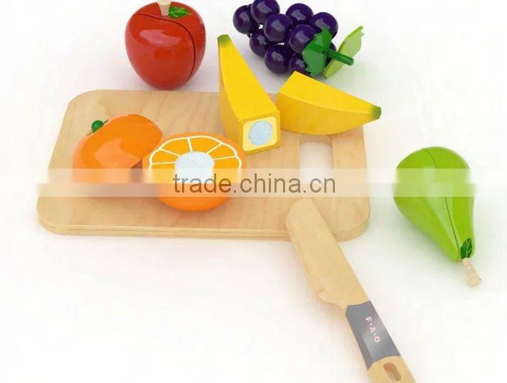 wood 2012 fruit set children's pretendplay toy