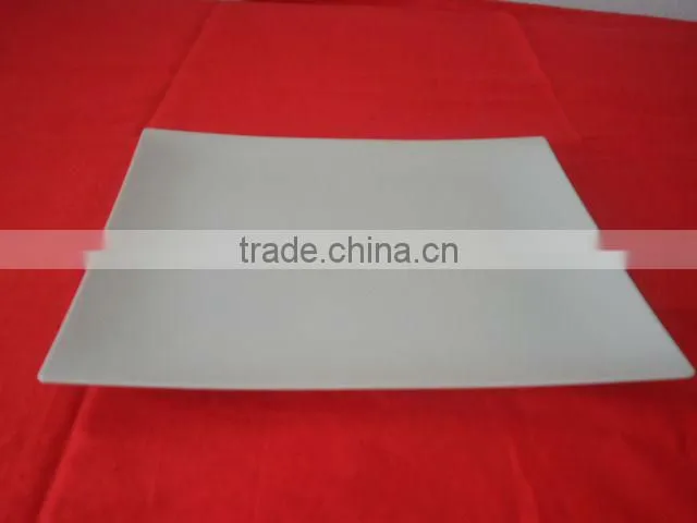 Disposable plastic rectangular plate