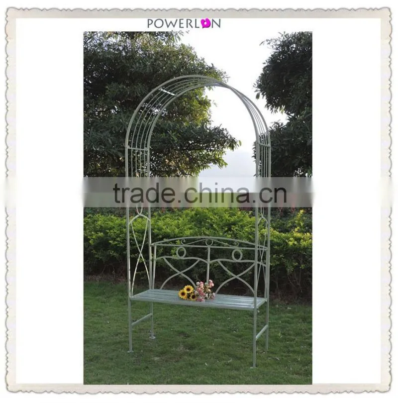 Competitive Price Professional Metal Garden Arch With Bench