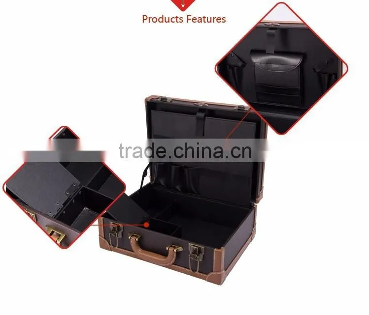 professional pvc leather skin crocodile pattern makeup cosmetic case with clasp