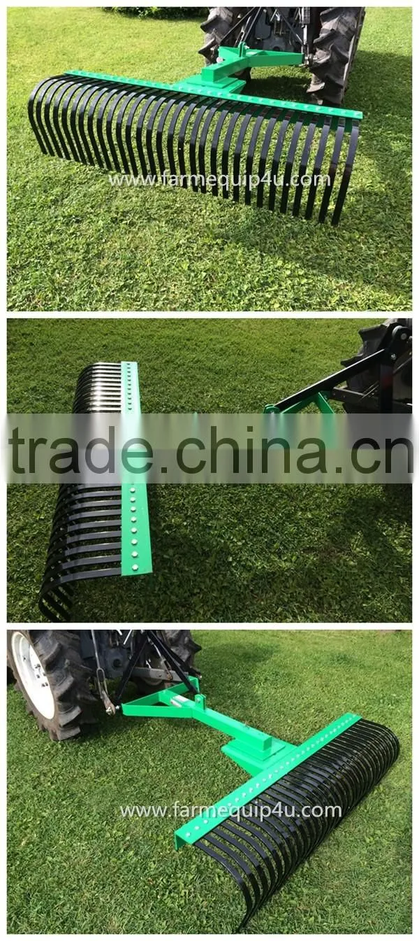 tractor implements 3point mounted landscape raker stick raker