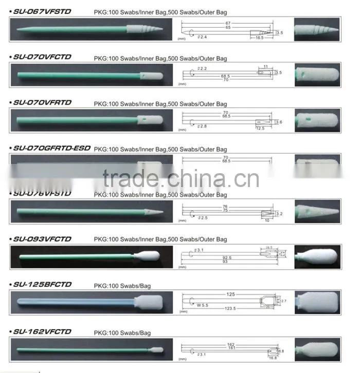 Substitution Swab Foam Tip Cleanroom Swab