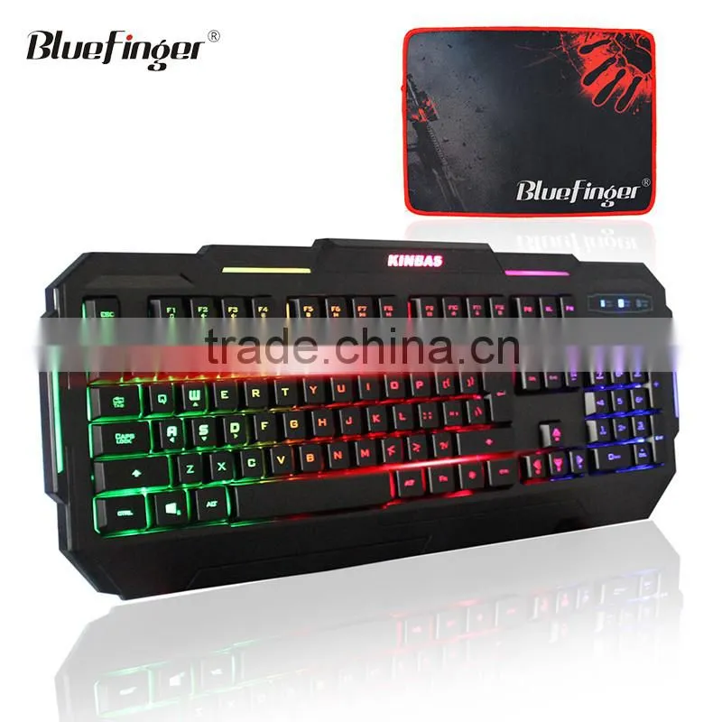 Factory cheaper USB wired Seven color backlit gaming keyboard