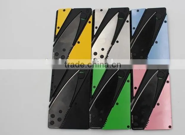 OEM Multi color foldable credit card knife can do customer logo