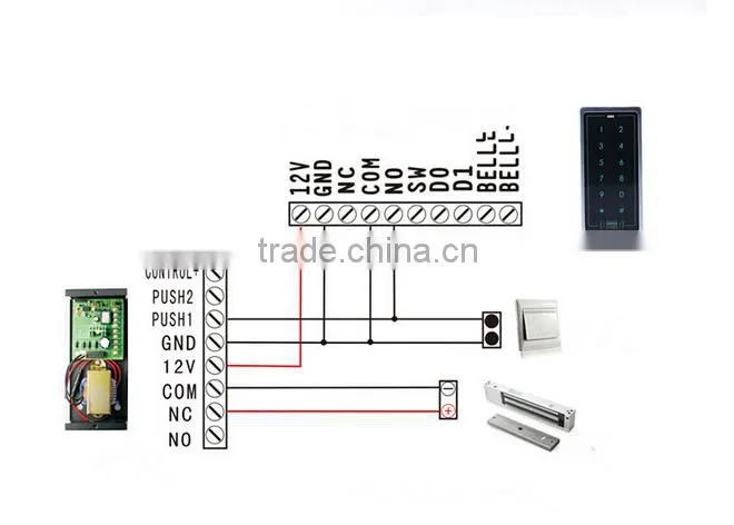 Cheap Touch panel IP65 Waterproof Metal Case Card Access Controller