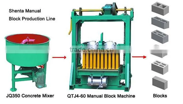 SHENTA QTJ4-60 high efficient competitive price concrete block machine