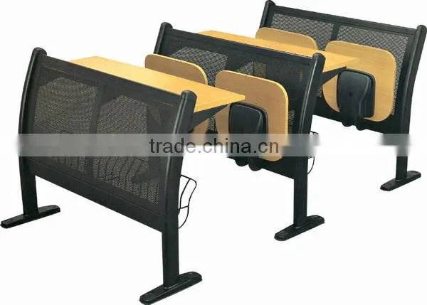 Steel and Plywood 2-Seat School Desk and Chair