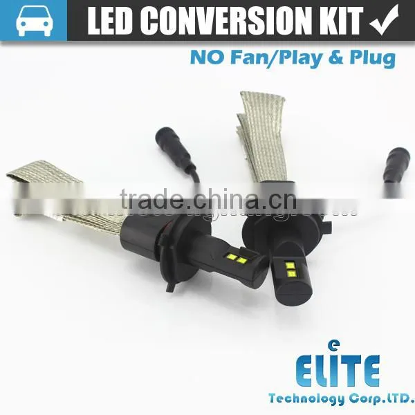 12v-24v auto fanless 6000LM h4 car led headlight on hot sell