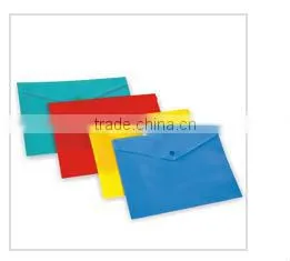 Good quality A4 transparent color buckle file pocket