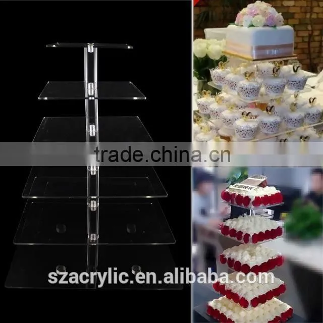 5 tier Acrylic Round Cake Stand