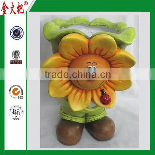 2014 New Design resin decorative flower planter