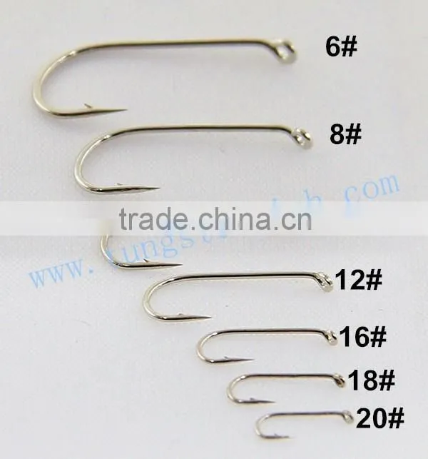 wholesale HIgh carbon steel fly tying hook for Nymph flies