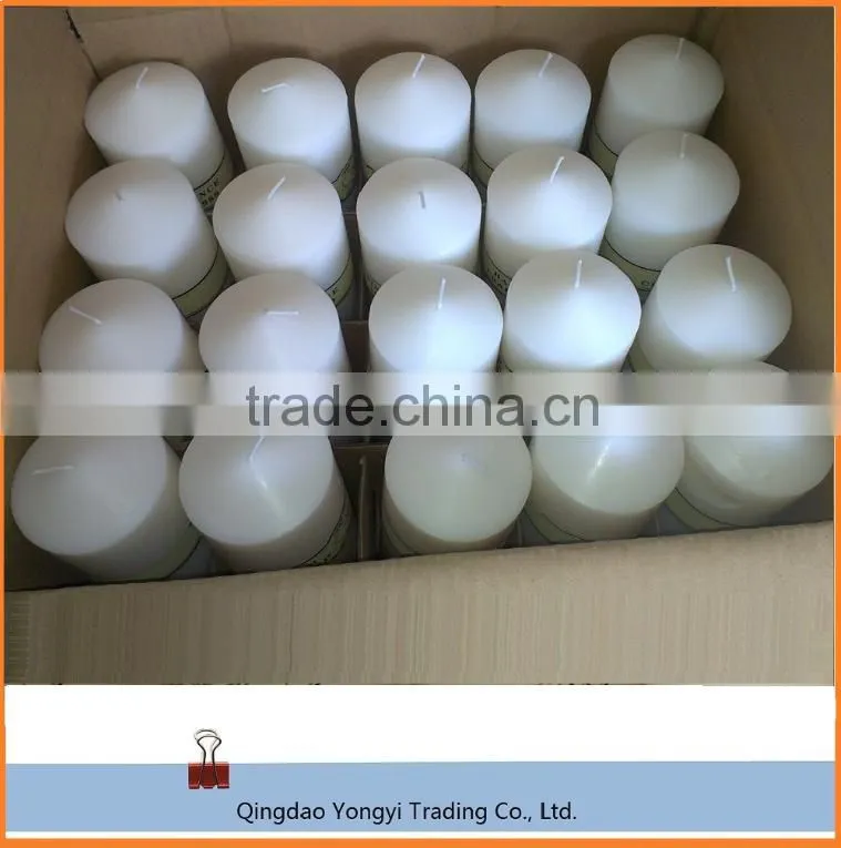 cheap white pillar candles(unscented) decorative candles