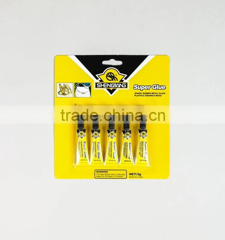 Super glue in aluminium tube 1.5g,5pc Cyanoacrylate adhesive in aluminium tube 3g