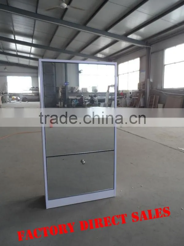 Hot sold in many countries modern shoes cabinet with a mirror