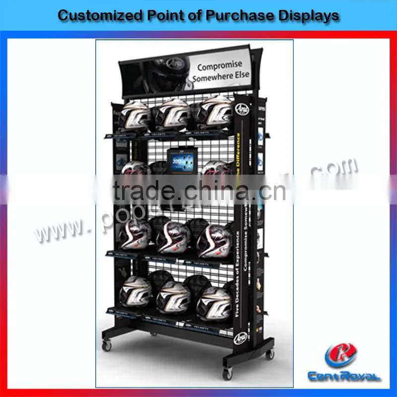 New arrival metal motorcycle helmet display rack