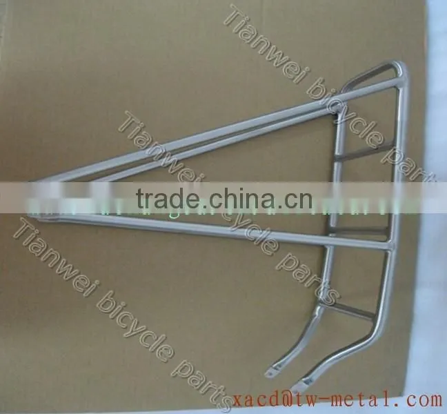 Factory Producing Titanium bicycle rear rack with sand blast bike parts capacity 25kg bike rear rack