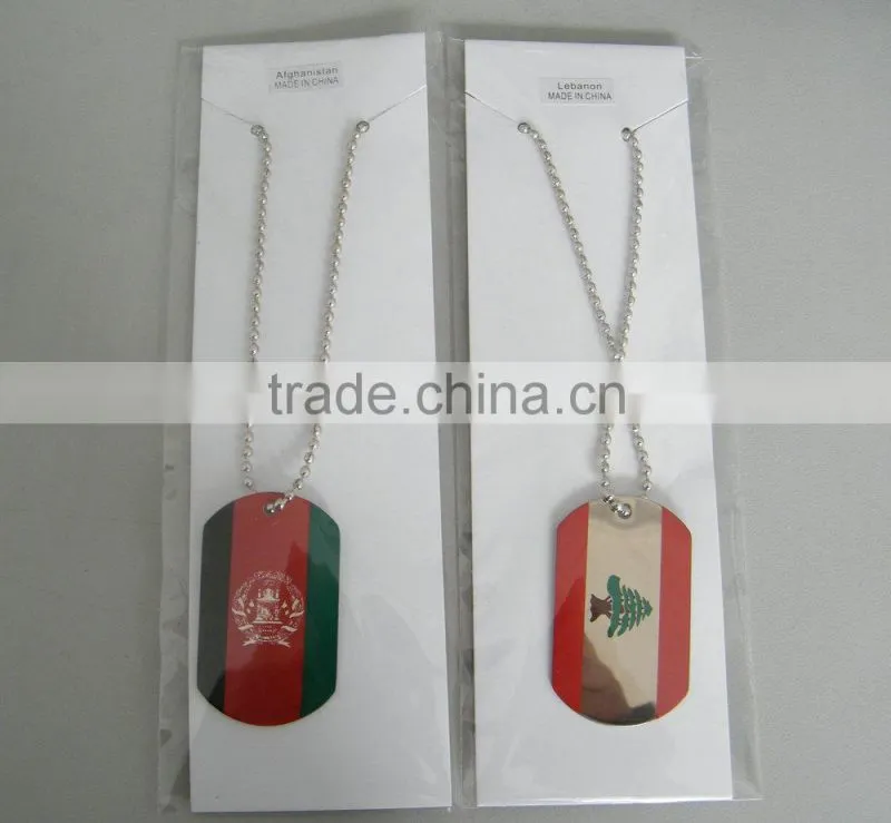 Stainless steel dog tag, printed dog tag, fashion dog tag, metal dog tag with chain