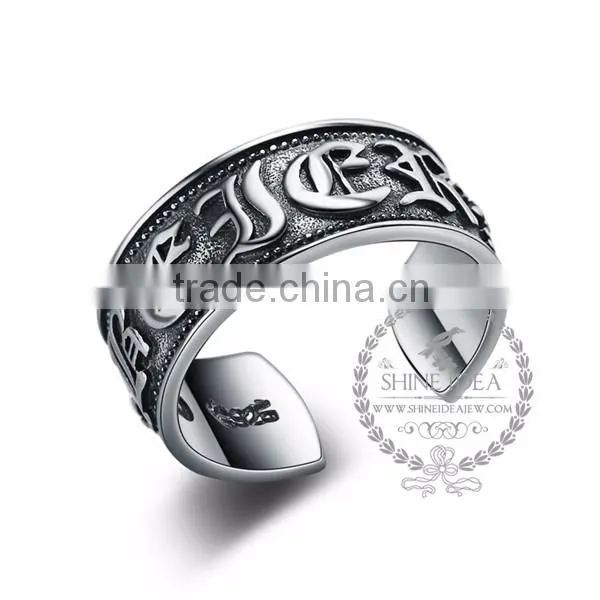 925 solid sterling silver vintage style Korean antiqued silver steam punk ring fashion women jewelry 6240037