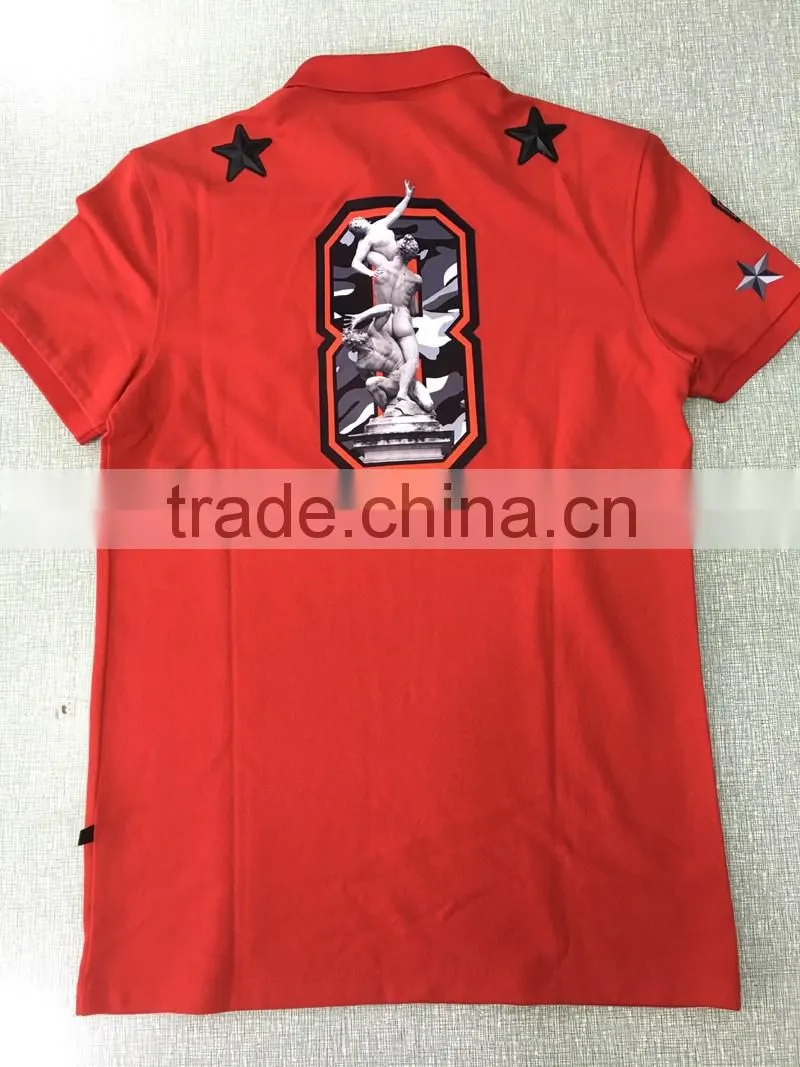 100% cotton men's t-shirt 180gsm embroidered logo
