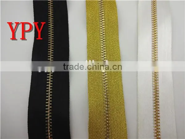 metal zipper satin tape quality as YKK zipper