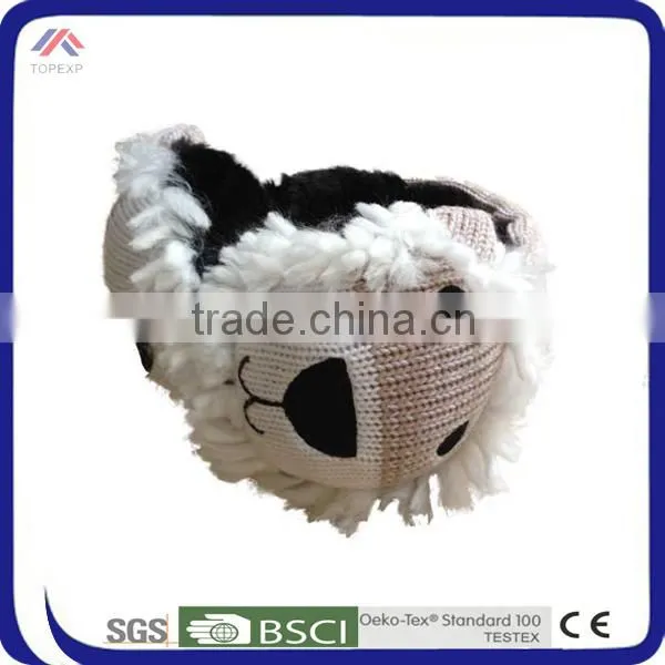 winter warm cute earmuff funny shape knitted earmuff