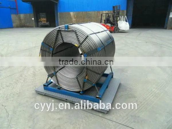 CaSi cored wire Si55Ca30 cored wire diameter:13mm powder weight:230+/-10g/m
