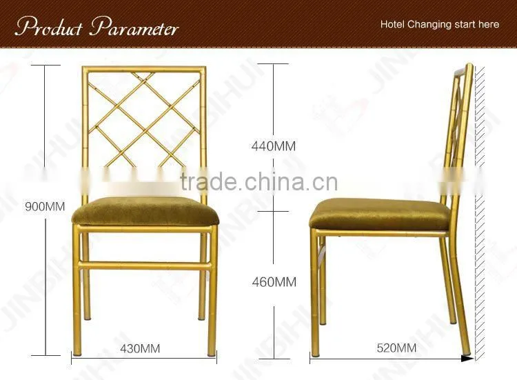BH-L8816A Elegant metal modern Upholstered dining chair