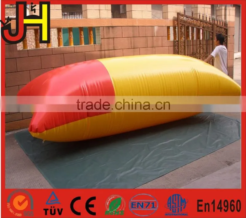 inflatable water catapult blob, water play mat, inflatable water jumping bag