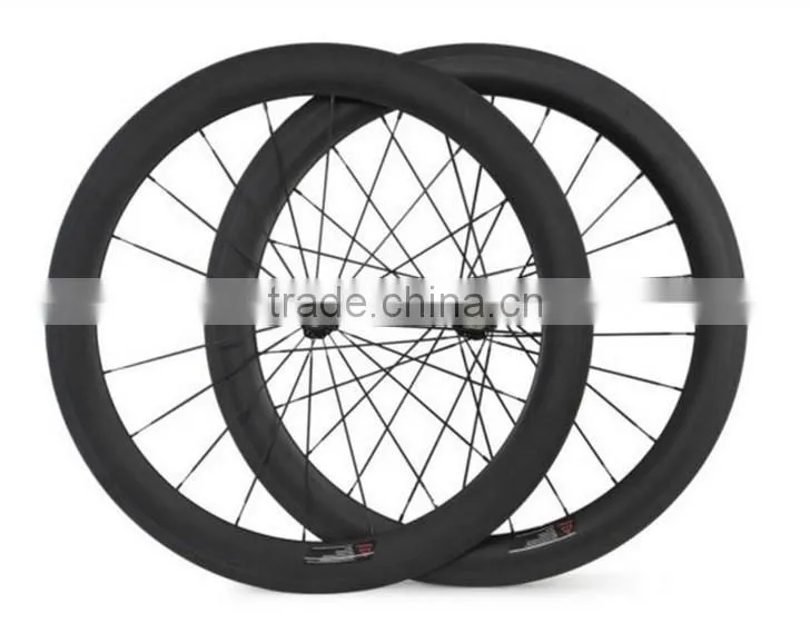 Bicycle wheel rims, tubular 60mm Depth 700c road bicycle full carbon rims