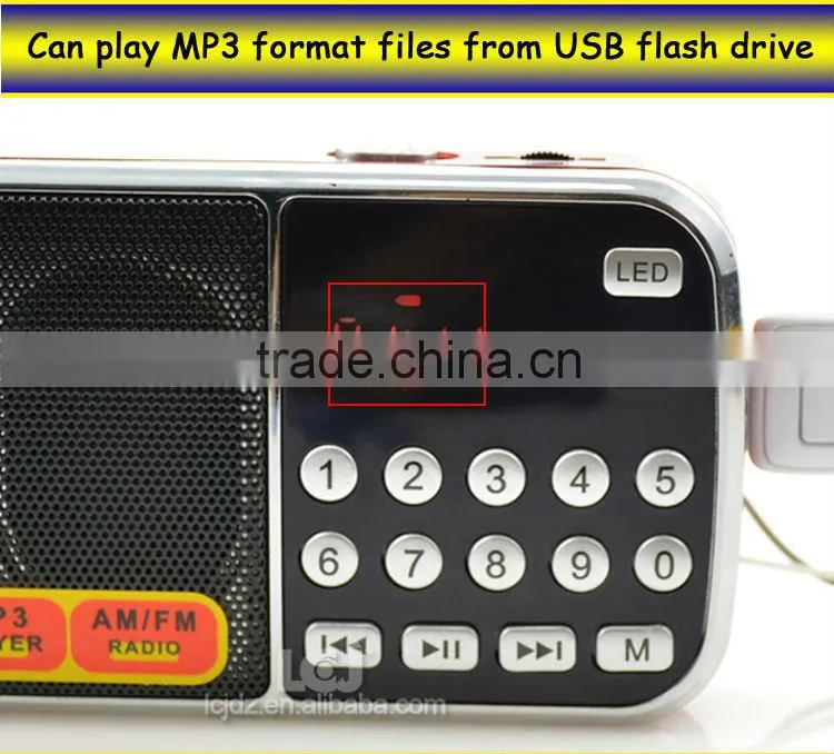 L-088AM 2016 best multi band cheap portable AM FM radio with USB SD