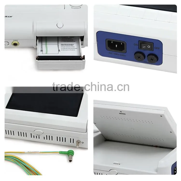 CE and ISO13485 lightweight easy operation 8.4-inch screen color LCD display portable fetal monitor