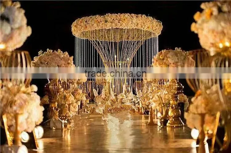 huge gold metal flowerpot stands wedding stage decoration metal stand