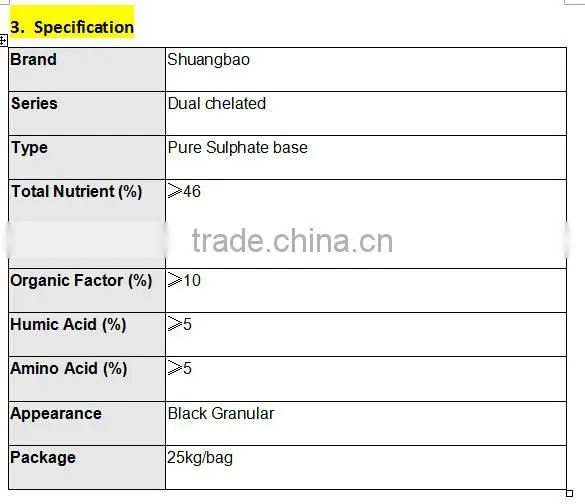 Humic Acid Compound Blended Fertilizer 15-10-21